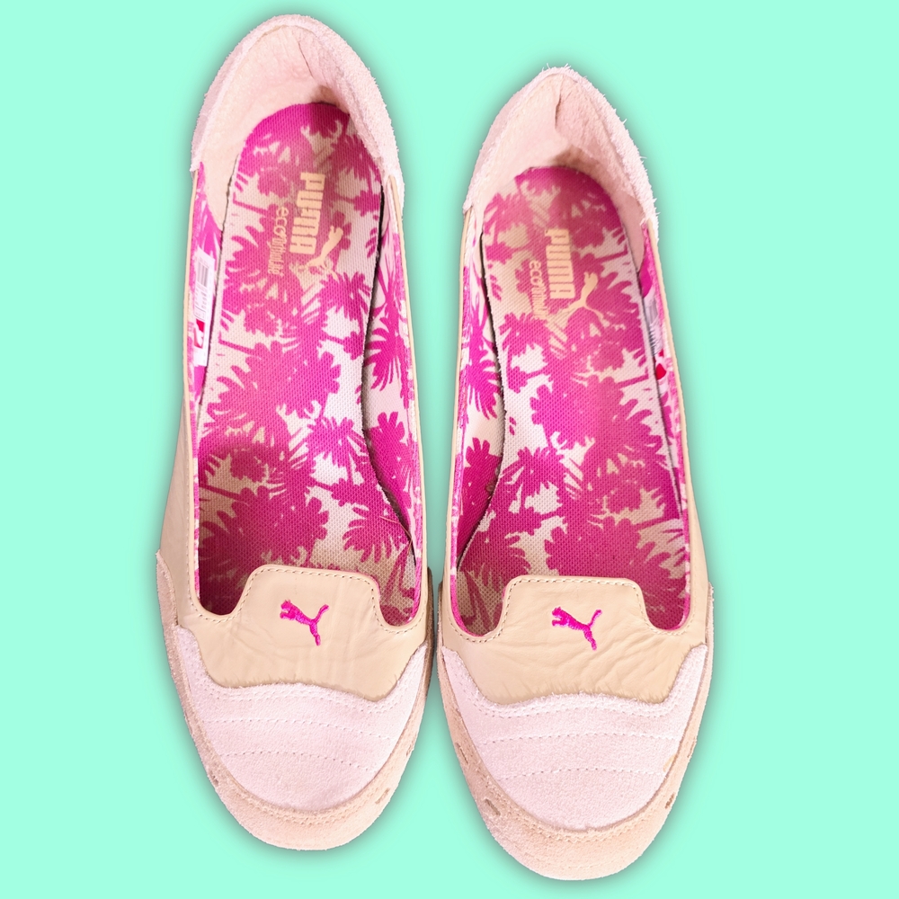 Puma - Women's Slip-On Cream & Pink Shoes